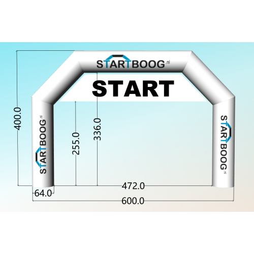 Startboog 6 bij 4 met banner
